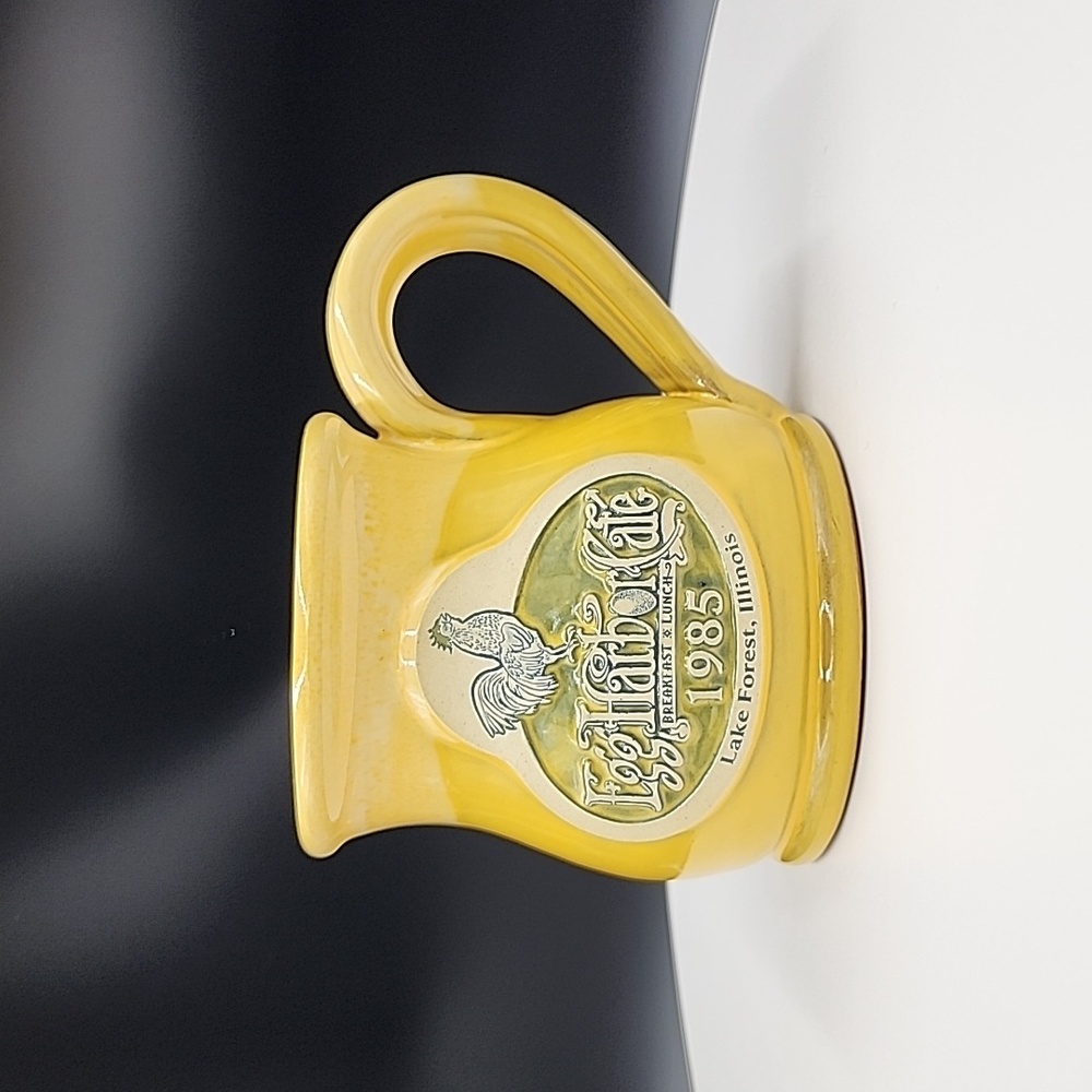 Egg Harbor Café Breakfast & Lunch Lake Forest Illinois Deneen Pottery Mug Yellow